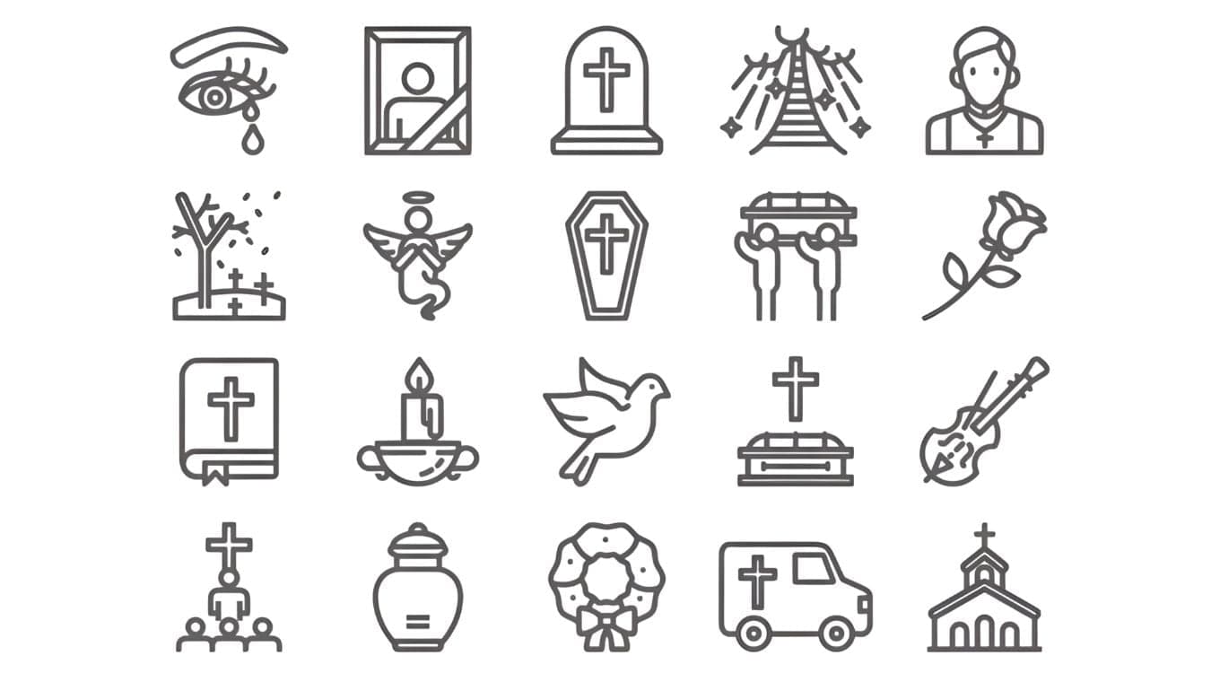 Symboles funéraires : leur signification et leur origine